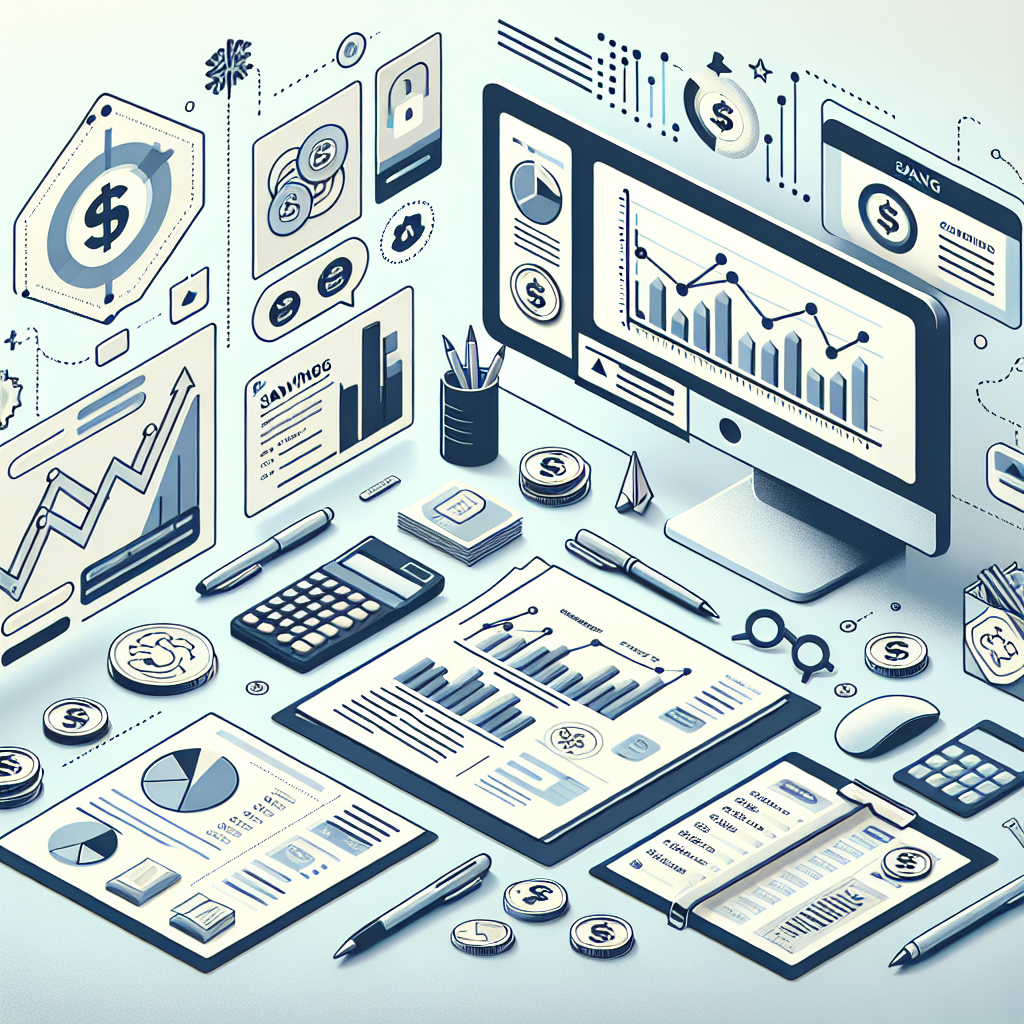 מסמכים פיננסיים, מחשבון ודוחות חיסכון על שולחן עבודה, עם אייקונים של גרפים ואזהרות – המחשת טעויות נפוצות בבחירת פוליסות חיסכון